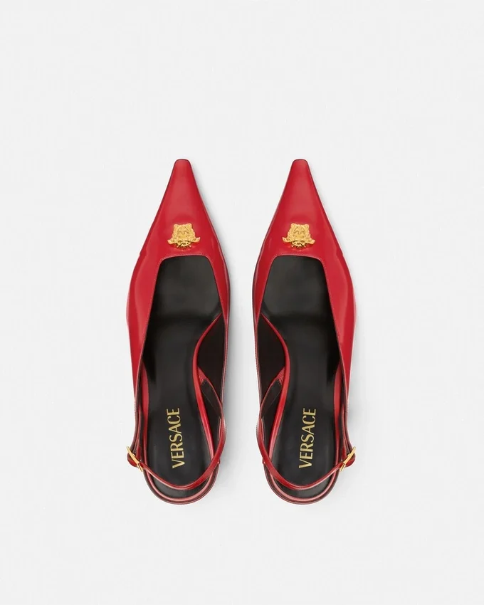 La Medusa Leather Slingbacks 55 mm La Medusa Leather Slingbacks 55 mm