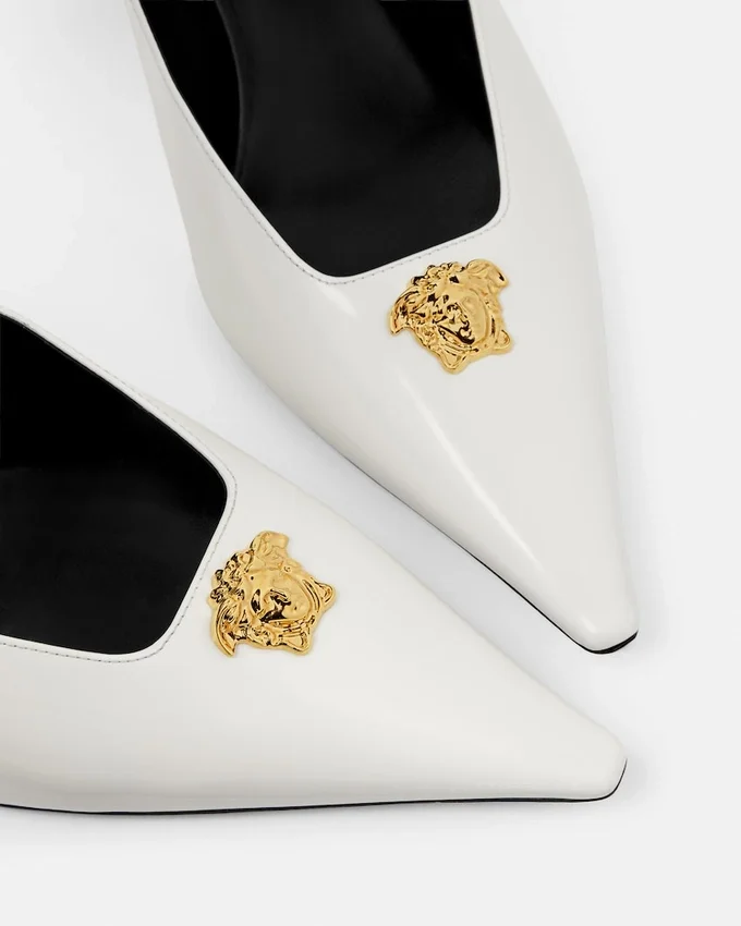 La Medusa Leather Slingbacks 55 mm La Medusa Leather Slingbacks 55 mm