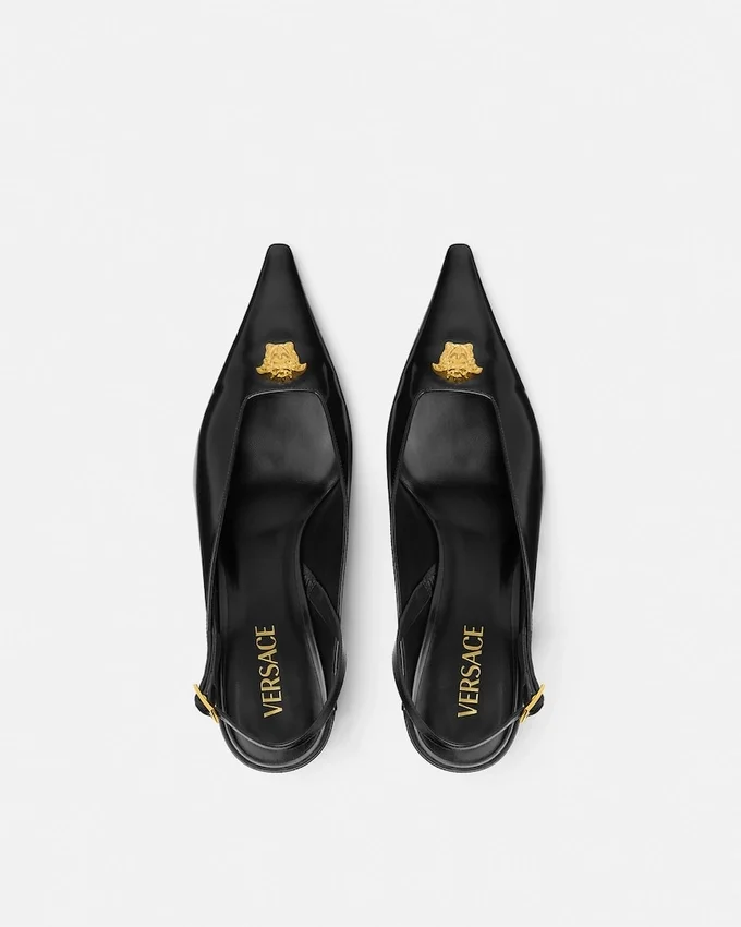 La Medusa Leather Slingbacks 55 mm La Medusa Leather Slingbacks 55 mm