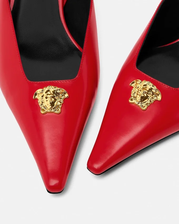 La Medusa Leather Slingbacks 55 mm La Medusa Leather Slingbacks 55 mm
