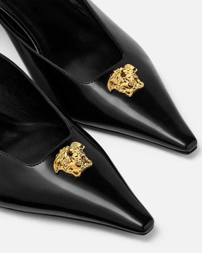 La Medusa Leather Slingbacks 55 mm La Medusa Leather Slingbacks 55 mm