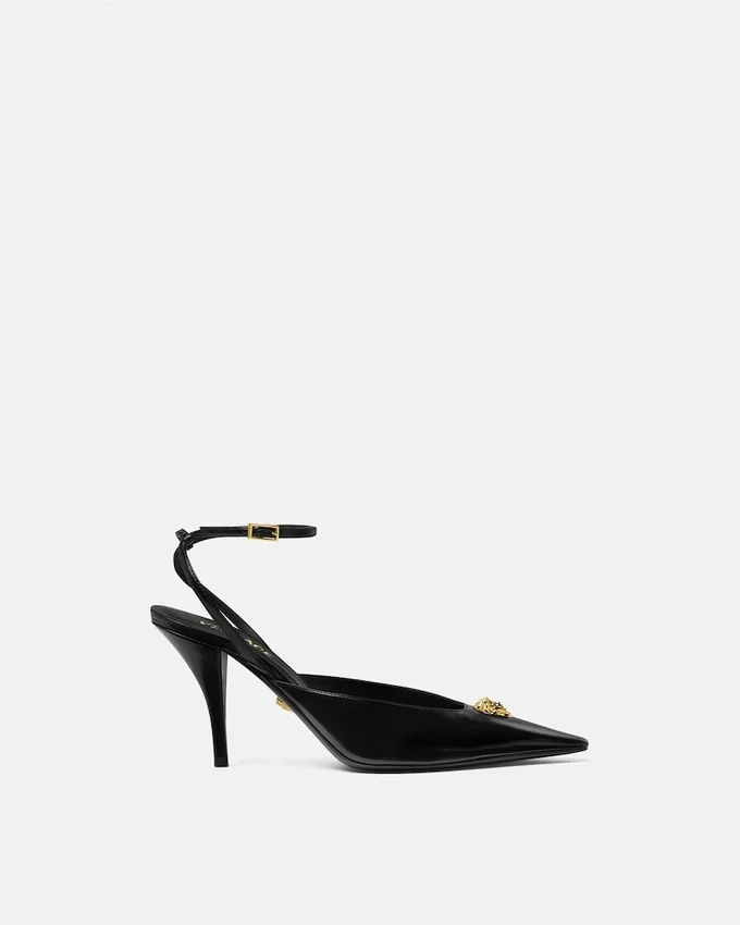 La Medusa Leather Slingbacks 85 mm La Medusa Leather Slingbacks 85 mm