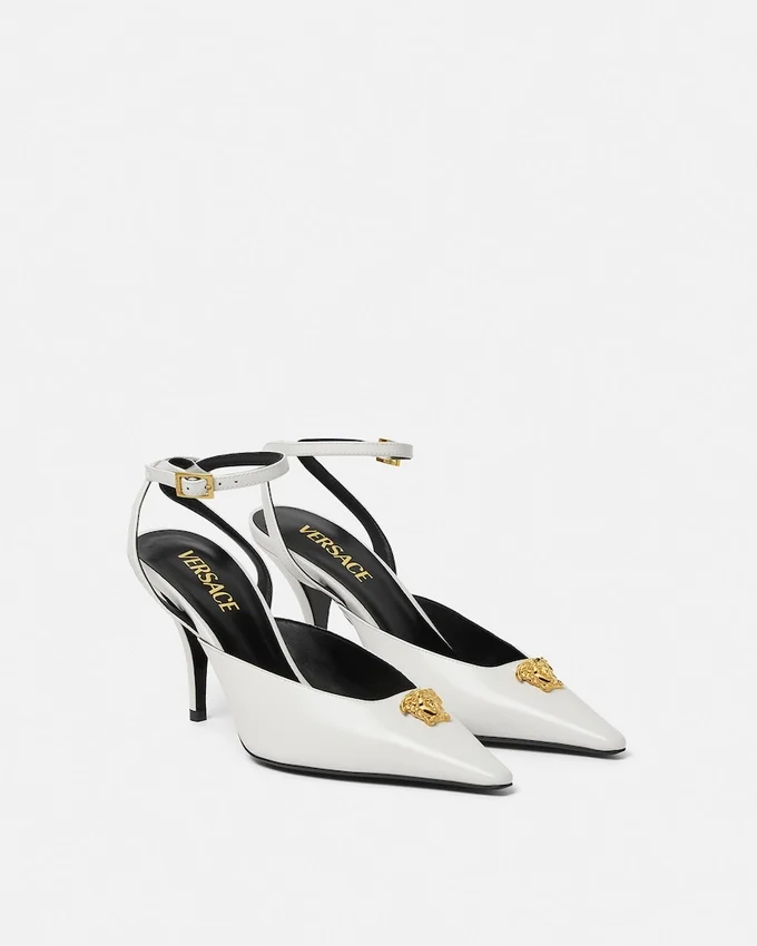 La Medusa Leather Slingbacks 85 mm La Medusa Leather Slingbacks 85 mm