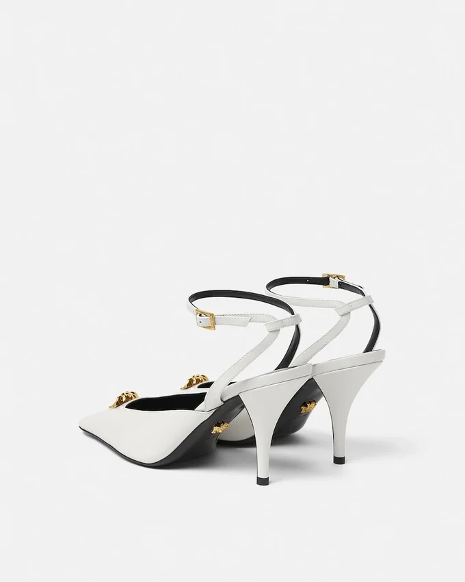 La Medusa Leather Slingbacks 85 mm La Medusa Leather Slingbacks 85 mm