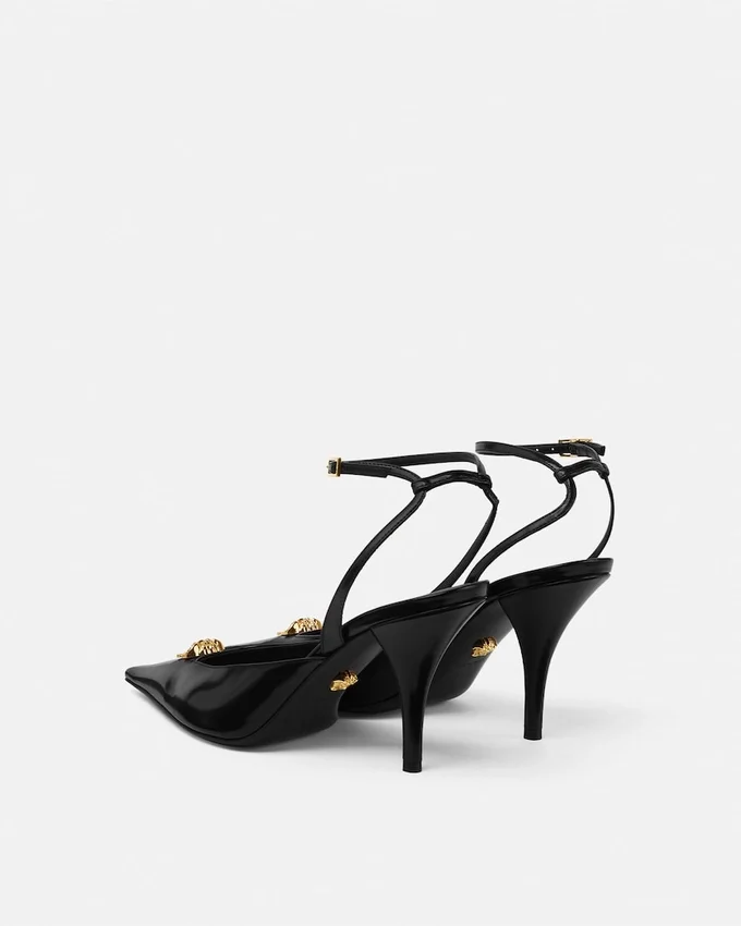 La Medusa Leather Slingbacks 85 mm La Medusa Leather Slingbacks 85 mm