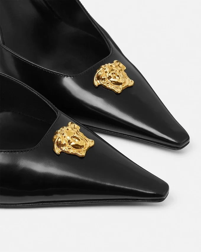 La Medusa Leather Slingbacks 85 mm La Medusa Leather Slingbacks 85 mm