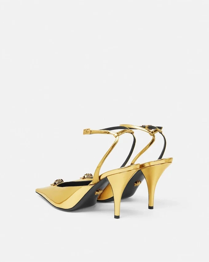 La Medusa Metallic Slingback Pumps 85 mm La Medusa Metallic Slingback Pumps 85 mm