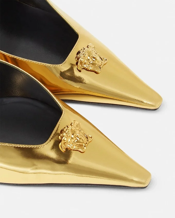La Medusa Metallic Slingback Pumps 85 mm La Medusa Metallic Slingback Pumps 85 mm