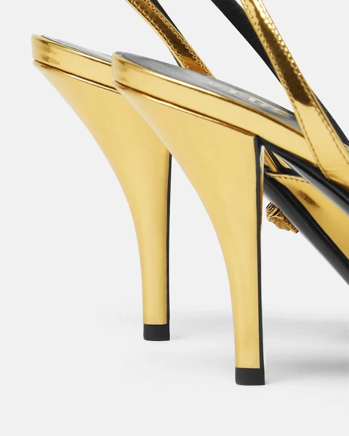 La Medusa Metallic Slingback Pumps 85 mm La Medusa Metallic Slingback Pumps 85 mm