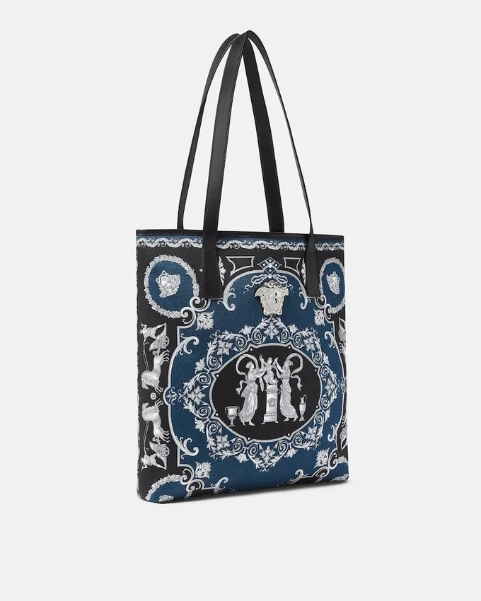 La Medusa Printed Canvas Tote La Medusa Printed Canvas Tote