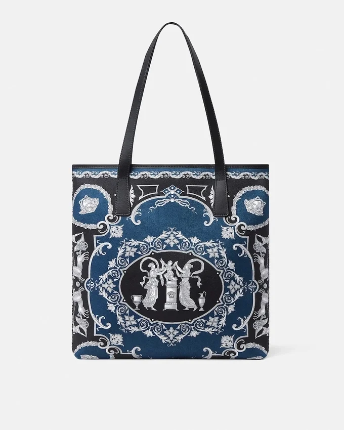 La Medusa Printed Canvas Tote La Medusa Printed Canvas Tote