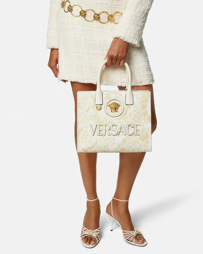 La Medusa Printed Small Canvas Tote La Medusa Printed Small Canvas Tote