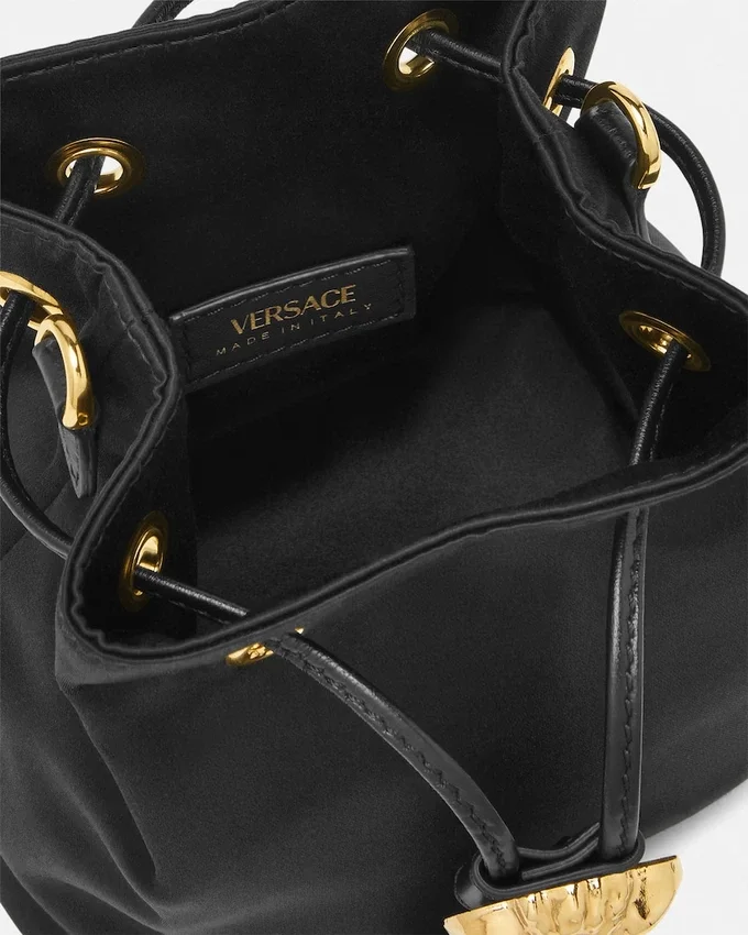 La Medusa Satin Mini Bucket Bag La Medusa Satin Mini Bucket Bag