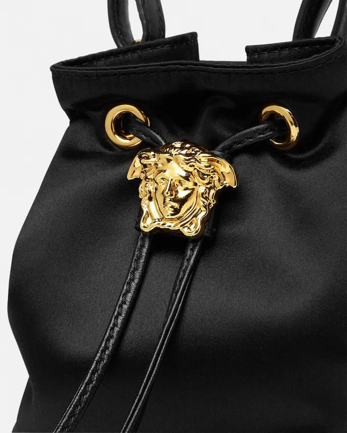 La Medusa Satin Mini Bucket Bag La Medusa Satin Mini Bucket Bag