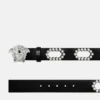 La Medusa Studded Leather Belt 4 cm La Medusa Studded Leather Belt 4 cm