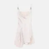 Lace-Trim Satin Mini Dress Lace-Trim Satin Mini Dress