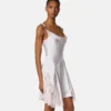 Lace-Trim Satin Mini Dress Lace-Trim Satin Mini Dress