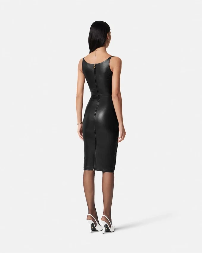Leather Corset Midi Dress Leather Corset Midi Dress