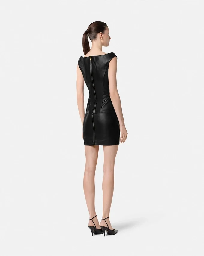 Leather Corset Mini Dress Leather Corset Mini Dress
