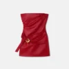 Leather Strapless Mini Dress Leather Strapless Mini Dress