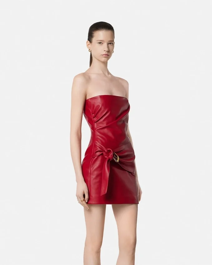 Leather Strapless Mini Dress Leather Strapless Mini Dress