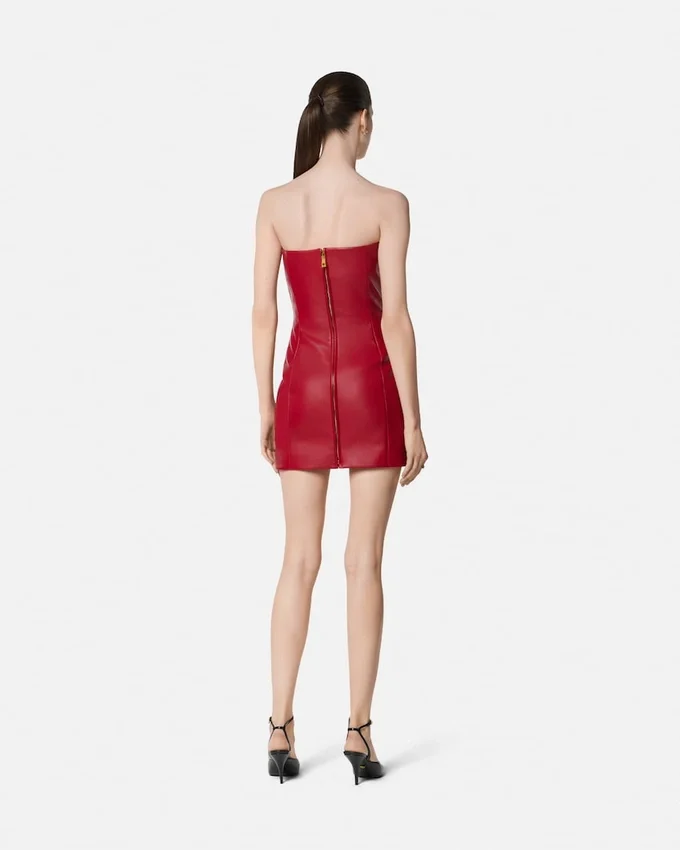 Leather Strapless Mini Dress Leather Strapless Mini Dress