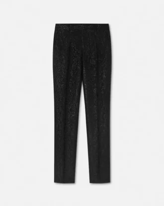 Leopard Jacquard Formal Pants