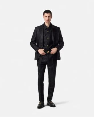 Leopard Jacquard Formal Pants