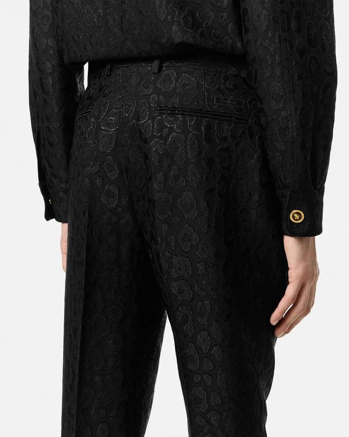 Leopard Jacquard Formal Pants Leopard Jacquard Formal Pants