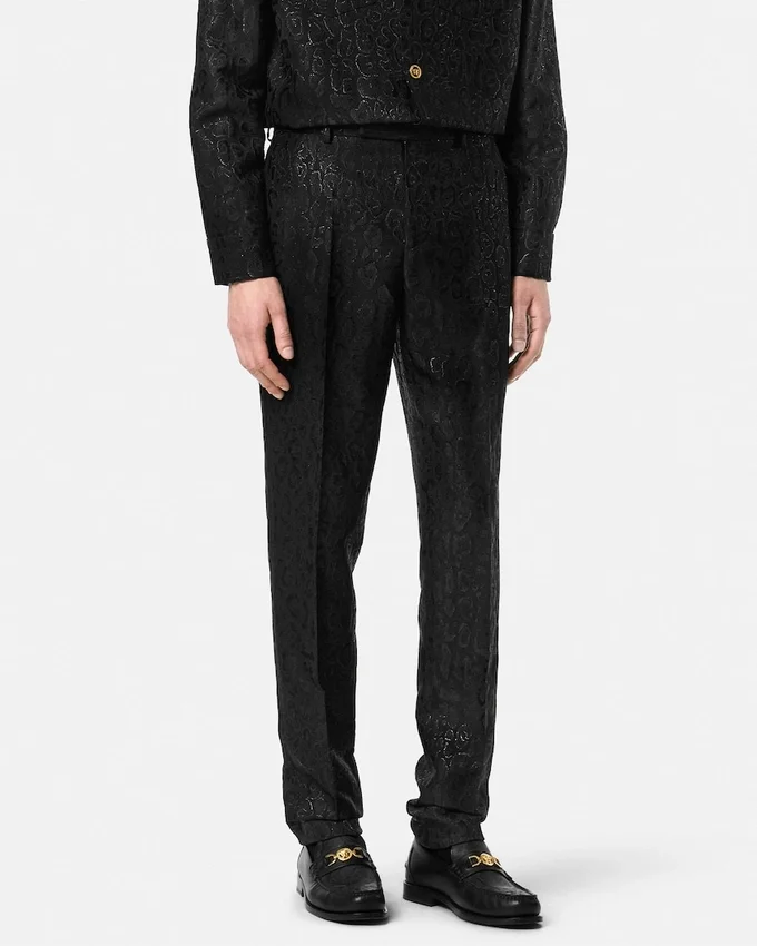 Leopard Jacquard Formal Pants Leopard Jacquard Formal Pants