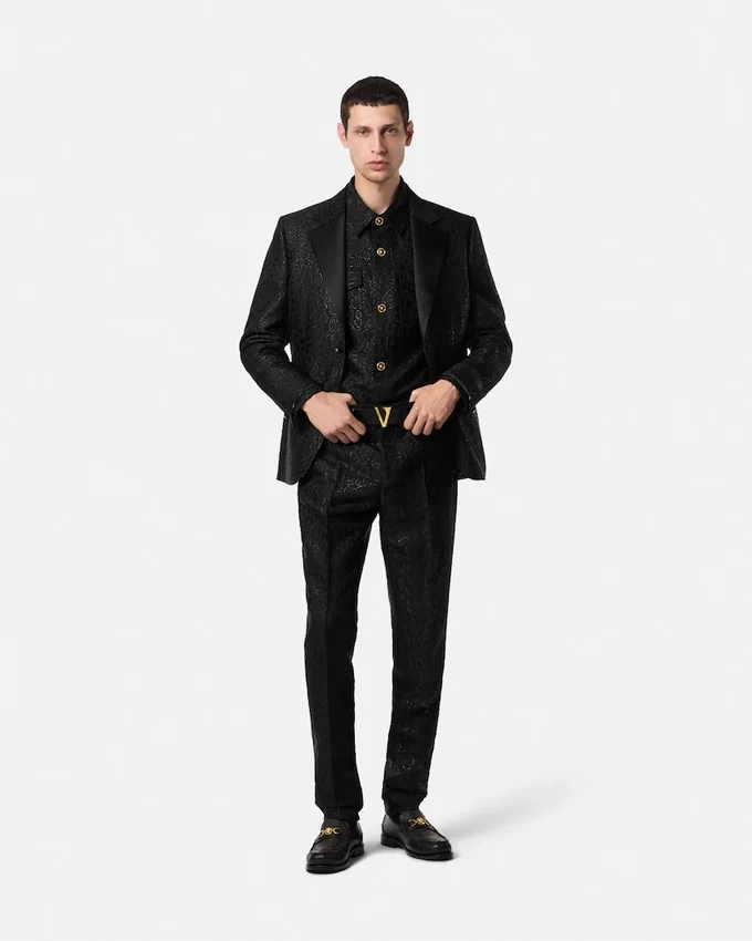 Leopard Jacquard Single-Breasted Blazer Leopard Jacquard Single-Breasted Blazer
