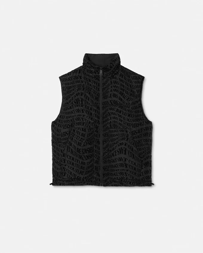 Liquify Logomania Flock Reversible Vest Liquify Logomania Flock Reversible Vest