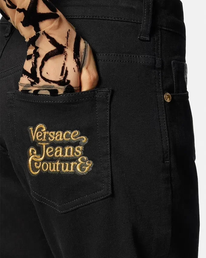 Logo Embroidered Jeans Logo Embroidered Jeans