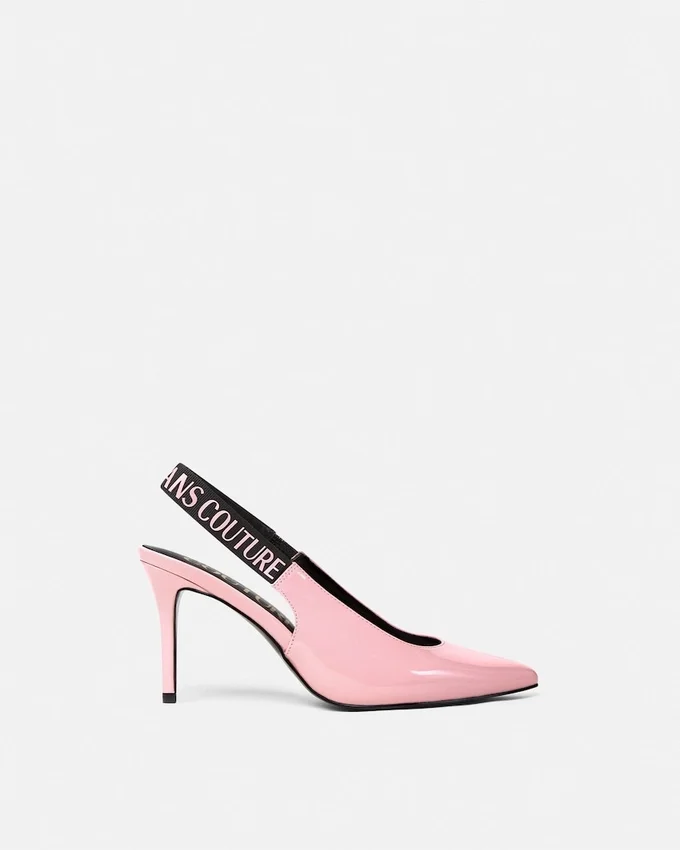 Logo Scarlett Patent Slingback Pumps Logo Scarlett Patent Slingback Pumps