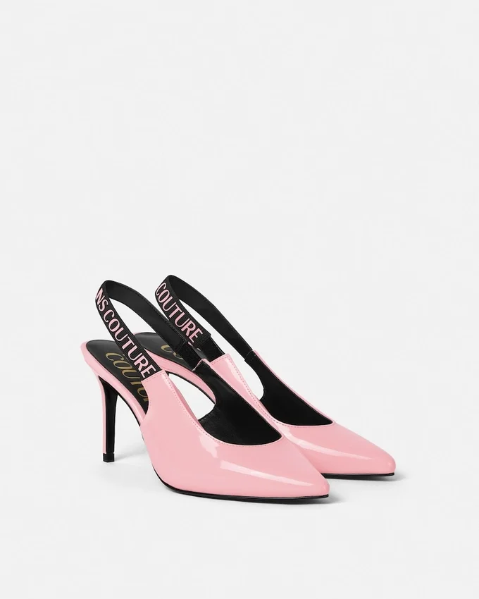 Logo Scarlett Patent Slingback Pumps Logo Scarlett Patent Slingback Pumps