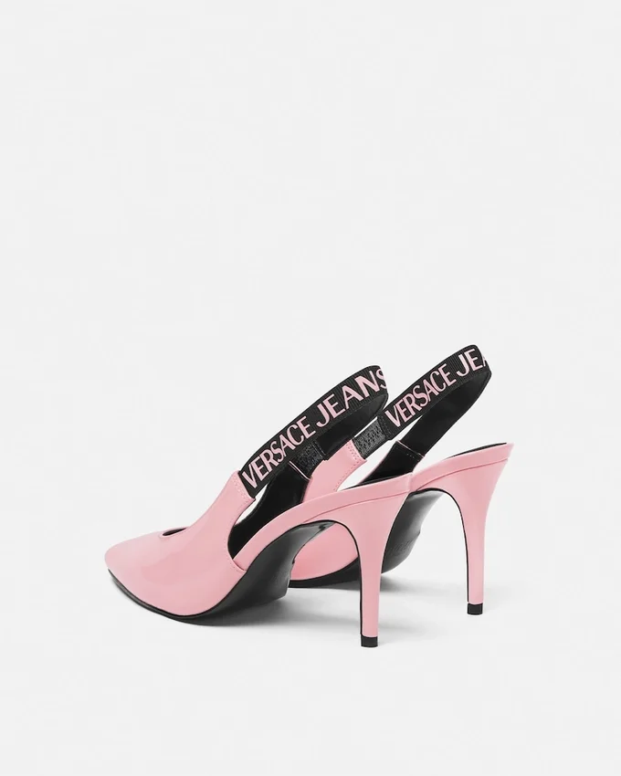Logo Scarlett Patent Slingback Pumps Logo Scarlett Patent Slingback Pumps