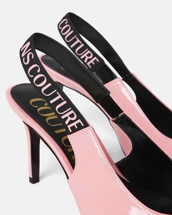 Logo Scarlett Patent Slingback Pumps Logo Scarlett Patent Slingback Pumps