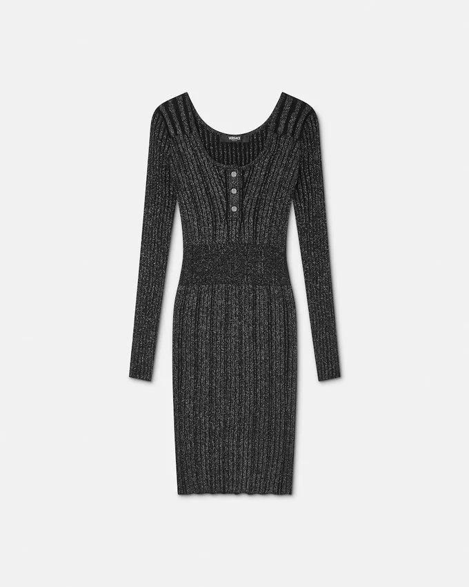 Lurex-Blend Ribbed Knit Midi Dress Lurex-Blend Ribbed Knit Midi Dress