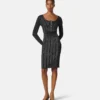 Lurex-Blend Ribbed Knit Midi Dress Lurex-Blend Ribbed Knit Midi Dress