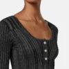 Lurex-Blend Ribbed Knit Midi Dress Lurex-Blend Ribbed Knit Midi Dress