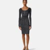 Lurex-Blend Ribbed Knit Midi Dress Lurex-Blend Ribbed Knit Midi Dress
