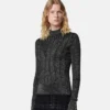 Lurex-Blend Ribbed Knit Top Lurex-Blend Ribbed Knit Top