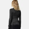 Lurex-Blend Ribbed Knit Top Lurex-Blend Ribbed Knit Top
