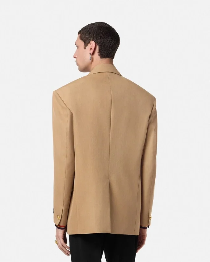 Mélange Wool Double-Breasted Blazer Mélange Wool Double-Breasted Blazer