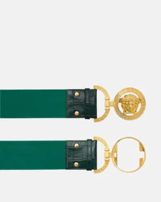 Medusa ’95 Croc-Effect Belt  6 cm