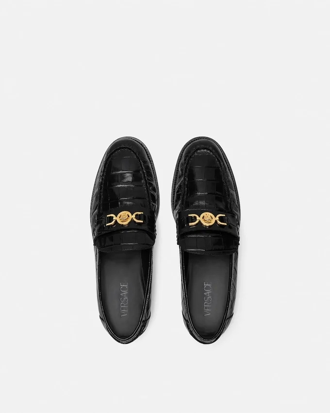 Medusa ’95 Croc-Effect Loafers Medusa ’95 Croc-Effect Loafers