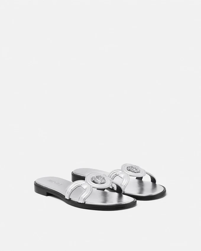 Medusa ’95 Metallic Flat Sandals Medusa ’95 Metallic Flat Sandals
