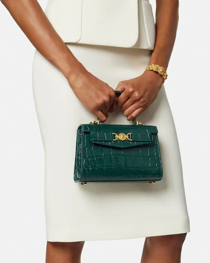 Medusa ’95 Small Croc-Effect Top-Handle Medusa ’95 Small Croc-Effect Top-Handle
