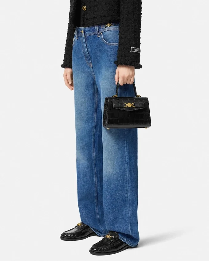 Medusa ’95 Small Croc-Effect Top-Handle Medusa ’95 Small Croc-Effect Top-Handle