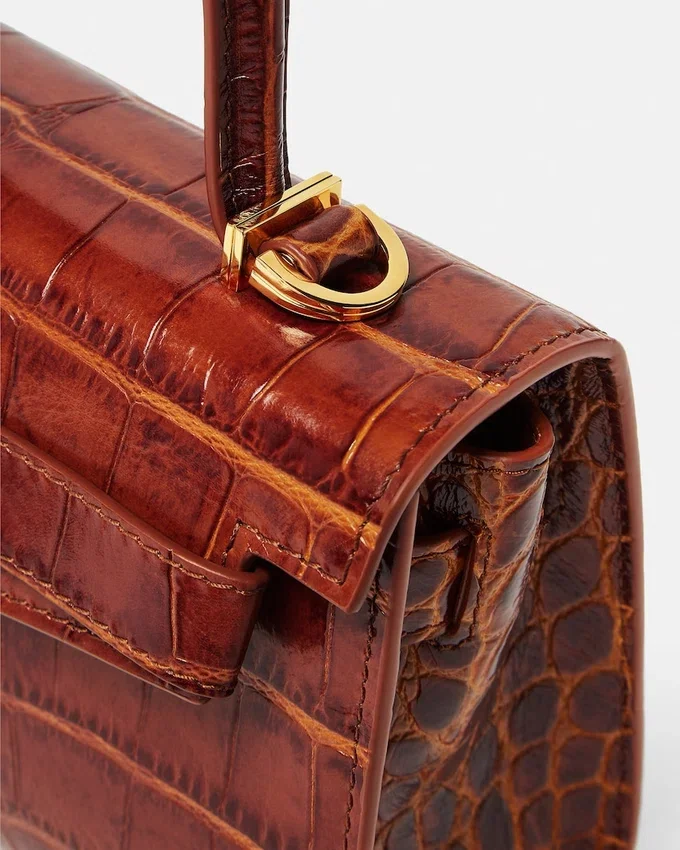 Medusa ’95 Small Croc-Effect Top-Handle Medusa ’95 Small Croc-Effect Top-Handle